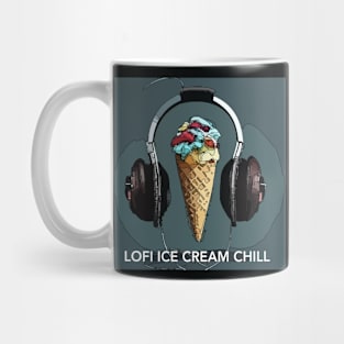 Lofi Ice Cream Chill logo (gray background) Mug
